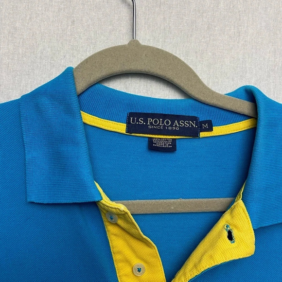 U.S Polo  Assn. Large Embroidered Logo Collar shirt Sz M - Picture 4 of 13